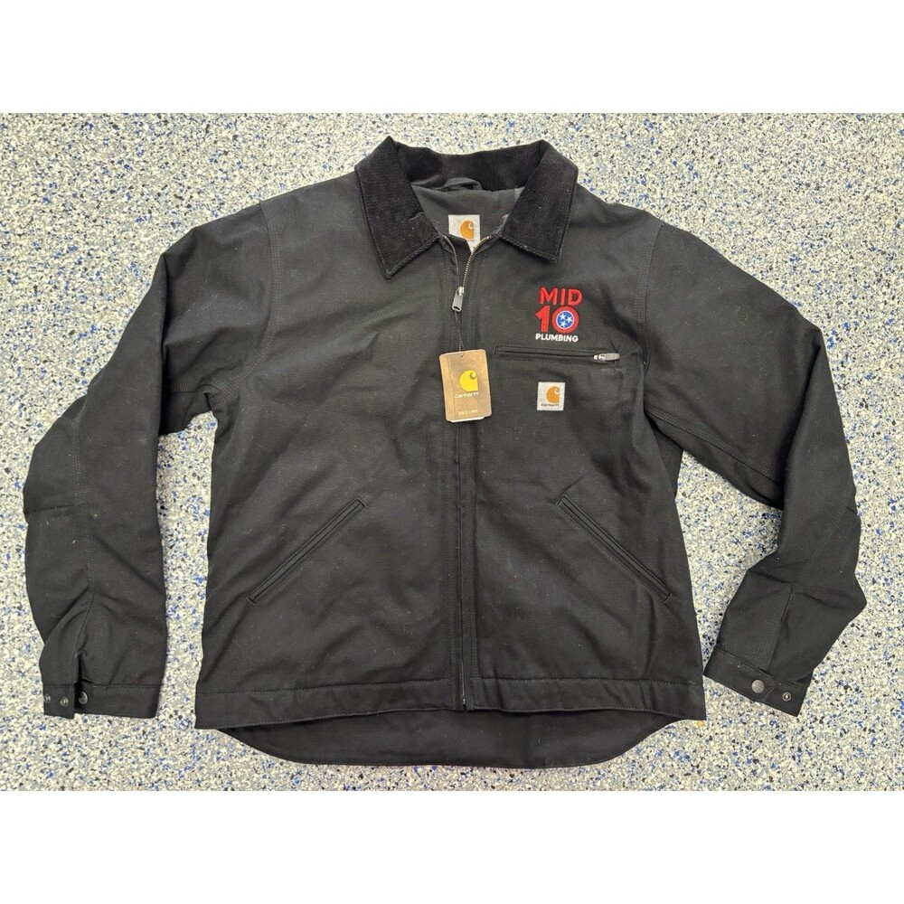 Carhartt Duck Detroit Black Jacket (Model CT103828) Size Large New with Tags